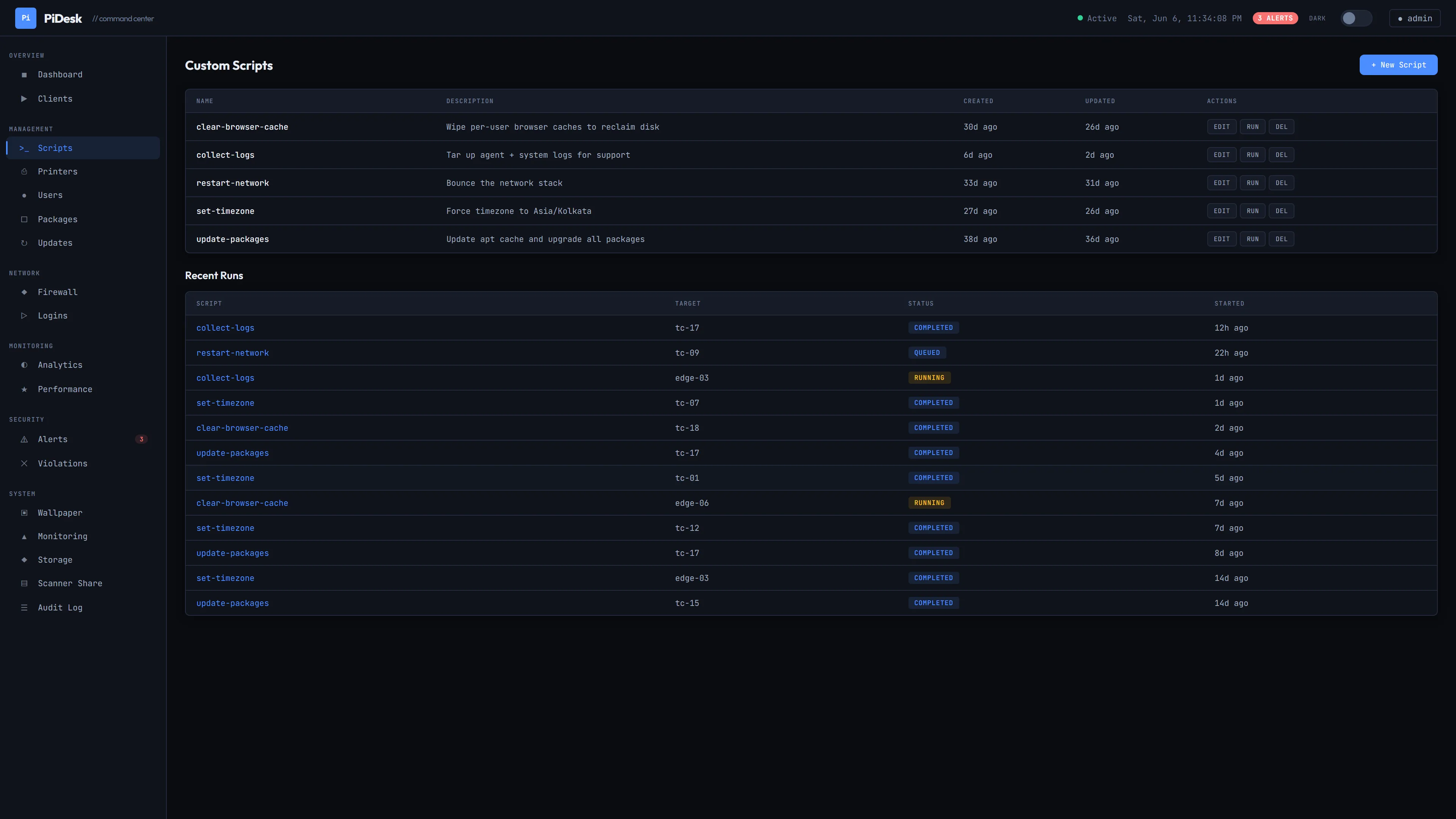 PiDesk Scripts